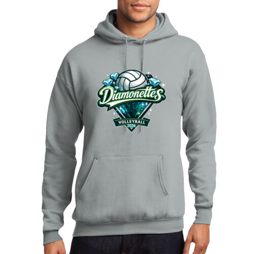 Diamonettes Volleyball- Custom Numbers  - Core Fleece Pullover Hooded Sweatshirt Thumbnail
