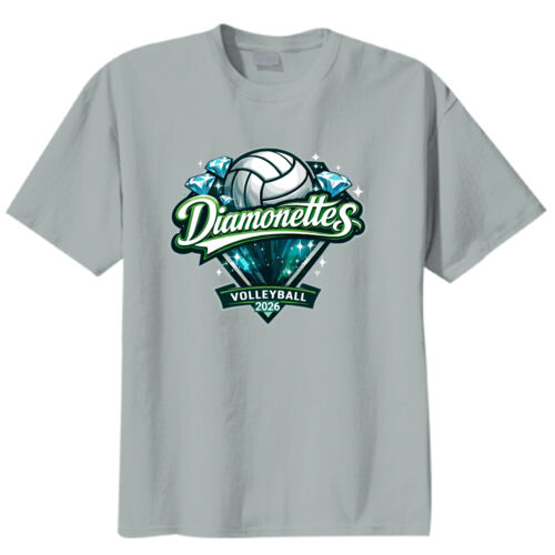 Diamonettes Volleyball- Custom Numbers  - Youth Core Blend Tee Thumbnail