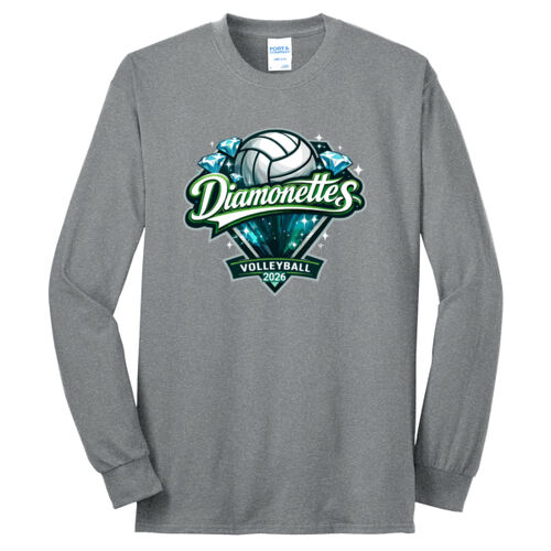 Diamonettes Volleyball- Custom Numbers  - Long Sleeve Core Blend Tee Thumbnail